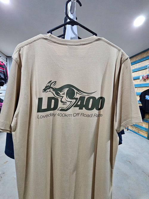 Beige Loveday 400 race Tshirt