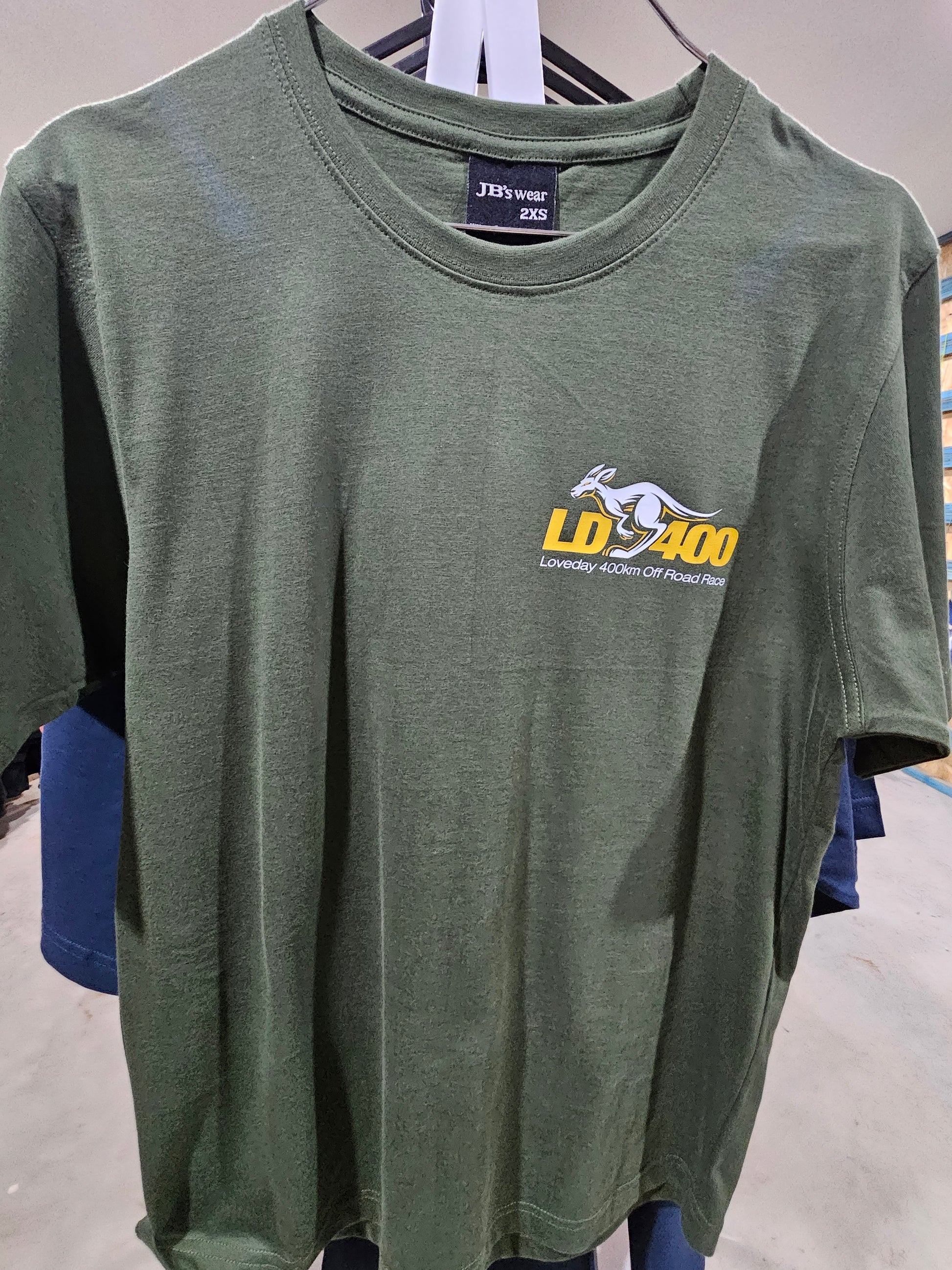 Green/yellow Loveday 400 race Tshirt